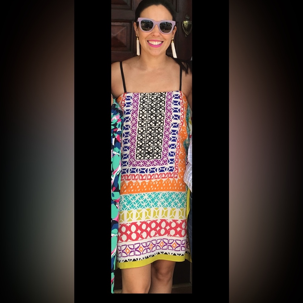Trina Turk graphic retro print dress